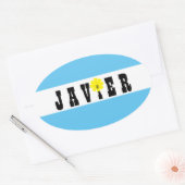 アルゼンチンYesのJavier Milei社長を支援! 楕円形シール (封筒)