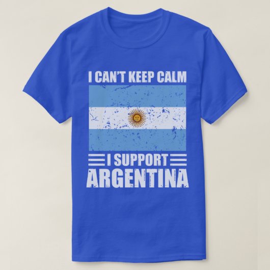 アルゼンチ保ンサッカー世界を応援する Tシャツ (デザイン正面)