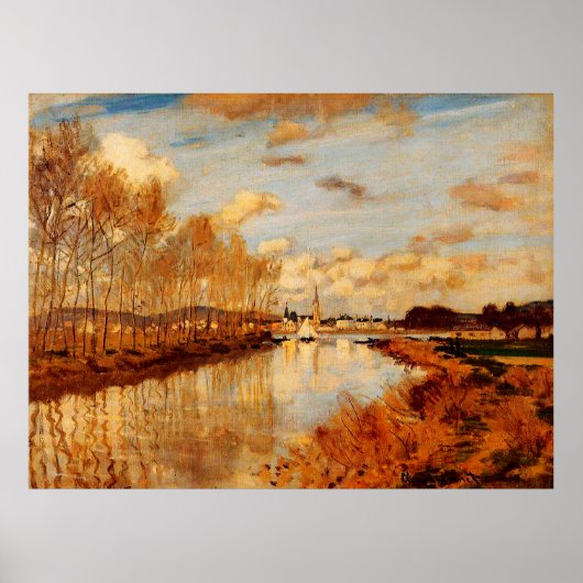 アルゼンテイユ、セーヌ川の小腕から見る ポスター (正面)