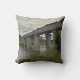 アルゼンテウイルの鉄道橋（鉄道） (by Monet) クッション