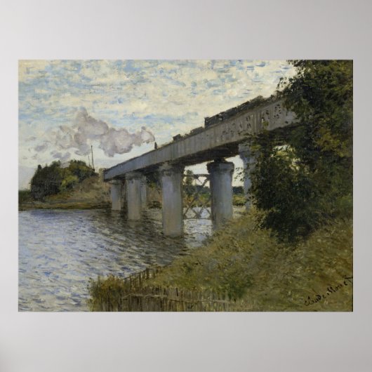 アルゼンテウイルの鉄道橋（鉄道） (by Monet) ポスター (正面)