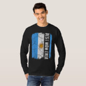 アルゼン最高のチニアモマムオーバーアルゼンチン国旗の母 Tシャツ (正面フル)