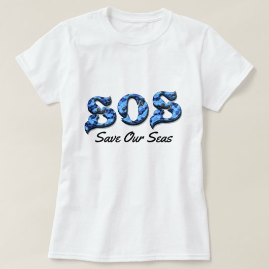 アルタの「S.O.S救 ～私たちの海の水中競技」メッセージ Tシャツ (デザイン正面)