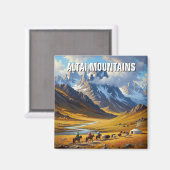 アルタイマウンテンモンゴル旅行 マグネット (正面/裏面)