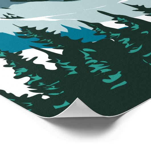 アルタスキーエリアウィンターユタヴィンテージ ポスター (角)