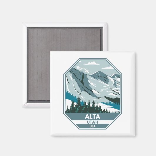 アルタスキーエリアウィンターユタ マグネット (正面/裏面)