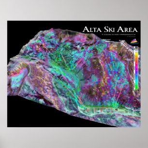 アルタスキーエリア3dSkiMapsポスター ポスター