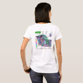 アルタスキー区域3dSkiMapsの女性のTシャツ(背部) Tシャツ (裏面フル)