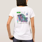 アルタスキー区域3dSkiMapsの女性のTシャツ(背部) Tシャツ (裏面)