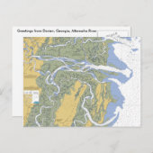 アルタマハ川、ダリエン、GAチャート航海のはがき ポストカード (正面/裏面)