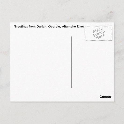 アルタマハ川、ダリエン、GAチャート航海のはがき ポストカード (裏面)