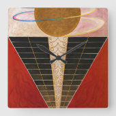アルタルピース、グループX、No.2 by Hilma af Klint スクエア壁時計 (正面)
