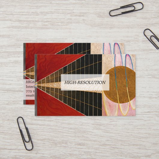 アルタルピース、グループX、No.2 by Hilma af Klint 名刺 (正面/裏面インサイチュ)