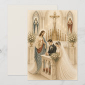 アルターでの伝統的なカトリック婚礼 (正面/裏面)