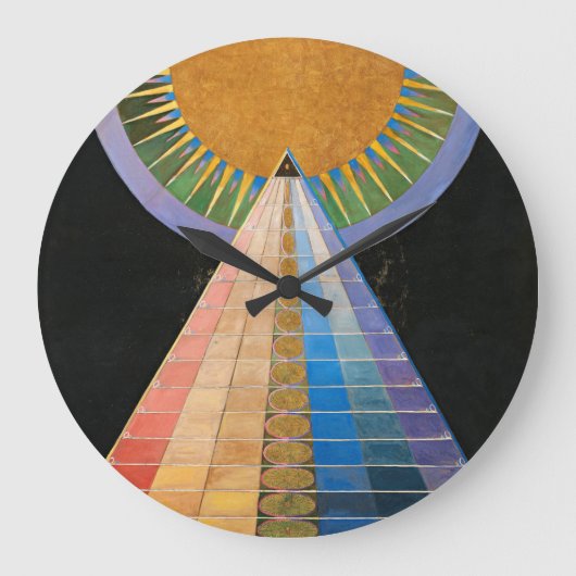 アルターピース、Xグループ、No.1by Hilma af Klint ラージ壁時計 (正面)