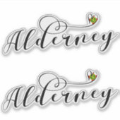 アルダーニー国旗のハート、チャネル諸島 シール (正面)