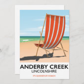 アルダービー海辺の旅行ポスターカード 招待状 (正面/裏面)