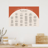 アルチシンプルーモダンムTerracottaアルファベットの座席 ポスター (キッチン)