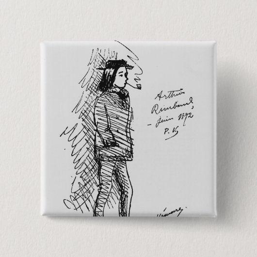 アルチュール・ランボー1872年6月 缶バッジ (正面)
