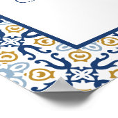 アルチ・アマルフィ メディテラニアン ブルー ブライダル シャワー サイン (角)