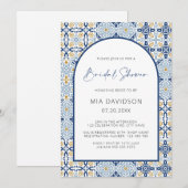 アルチ ポジターノ メディテレニアン ブルー ブライダル シャワー 招待状 (正面/裏面)