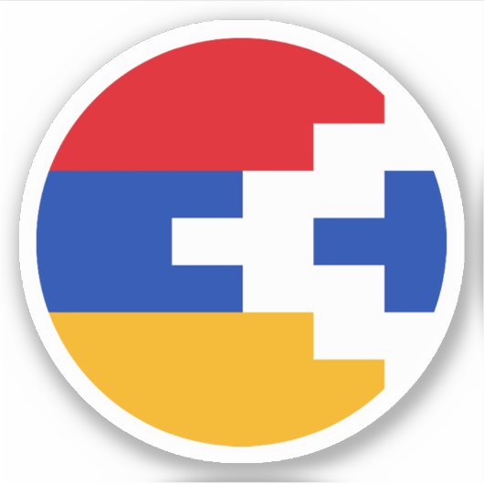 アルツァフ国旗ステッカー シール (正面)