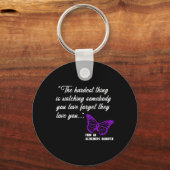 アルツハイマーの娘GIFを見る最も難しい事 キーホルダー (裏面)