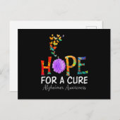 アルツハイマーの認識度シャツHope for a Cure clasi シーズンポストカード (正面/裏面)