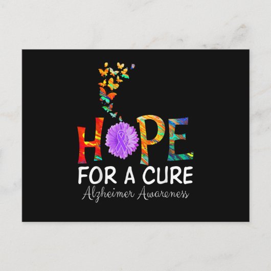 アルツハイマーの認識度シャツHope for a Cure clasi シーズンポストカード (正面)