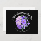 アルツハイマーの認識度私はあなたのために思い出す シーズンポストカード (正面/裏面)