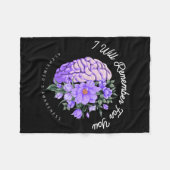 アルツハイマーの認識度私はあなたのために思い出す フリースブランケット (正面(横))