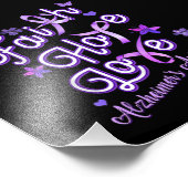 アルツハイマーの認識度紫色のリボン製品の信仰 フォトプリント            (角)