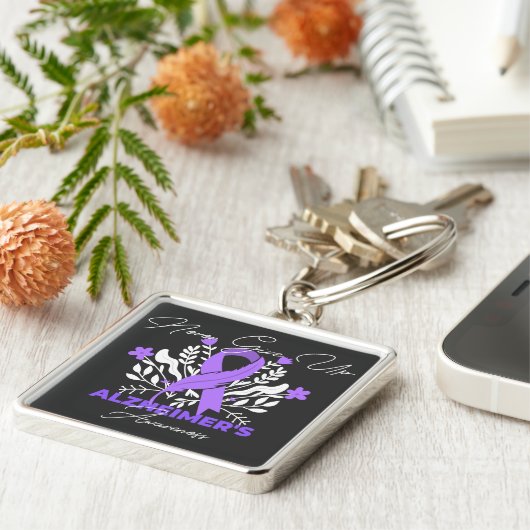 アルツハイマー型認知症と闘う認識度 キーホルダー (側面)