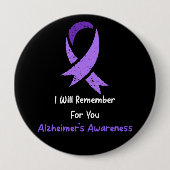 アルツハイマー型認知症と闘う認識度 缶バッジ (正面)