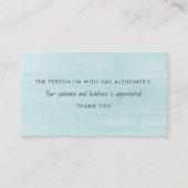 アルツハイマー型認知症の忍耐に関する親切な情報 名刺 (正面)