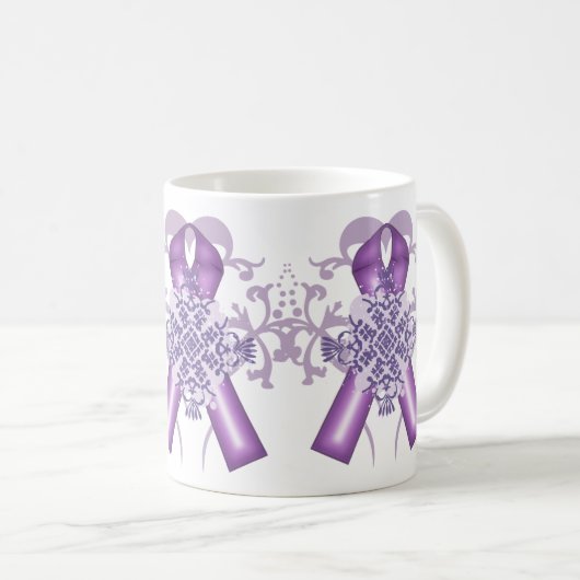 アルツハイマー病と膵臓がん数ヶ月 コーヒーマグカップ (正面右)