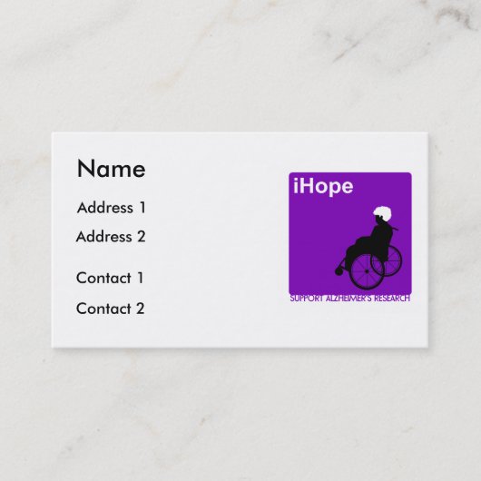 アルツハイマー病の研究の名刺 名刺 (正面)