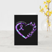 アルツハイマー病の紫色の認識度 カード (黄色い花)