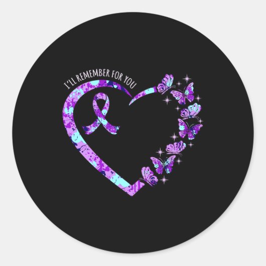 アルツハイマー病の紫色の認識度 ラウンドシール (正面)