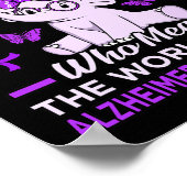 アルツハイマー病の衣服リブ用の認識度紫 ポスター (角)