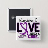 アルツハイマー病は治療2を必要とします 缶バッジ (正面&裏面)