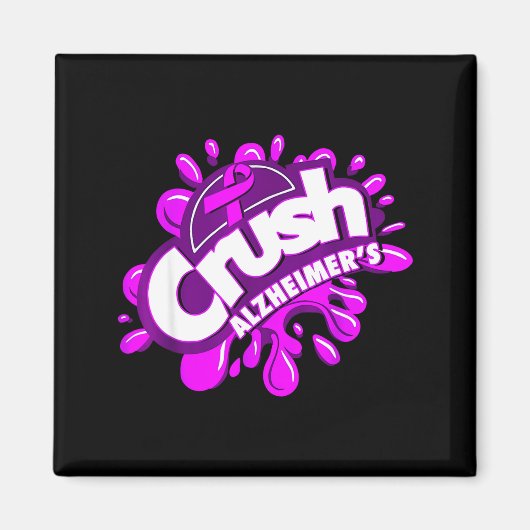 アルツハイマー病を粉砕せよ マグネット (正面)