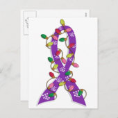 アルツハイマー病クリスマスライトリボン シーズンポストカード (正面/裏面)