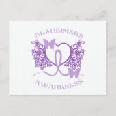 アルツハイマー病認知症 紫の蝶 ポストカード (正面)