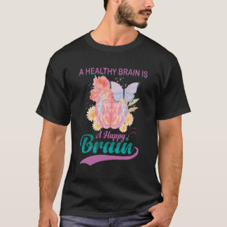 アルツハイマー脳損傷パープルアルツハイマー認識度 Tシャツ