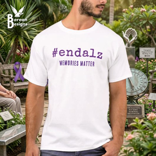 アルツハイマー認知症啓発 ハッシュタグ End Alz  Tシャツ