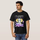 アルツハイマー認識度かわいいゾウ覚えている Tシャツ (正面フル)