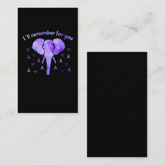 アルツハイマー認識度エレファントファミリーメモリーズ 名刺 (正面/裏面)