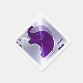 アルツハイマー認識度ゾウ スタンダードカクテルナプキン (角)