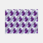 アルツハイマー認識度ゾウ フリースブランケット (正面(横))